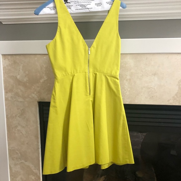 Lime Green/Yellow cut out dress size small - Picture 2 of 2